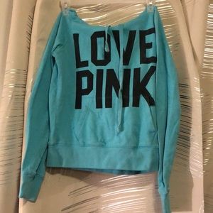 PINK Light Blue Hoodie